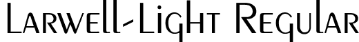 Larwell-Light Regular font - larwelll.ttf