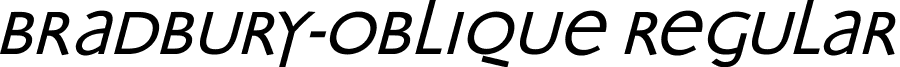 Bradbury-Oblique Regular font - Bradbury-Oblique.ttf