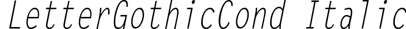 LetterGothicCond Italic font - letrgci.ttf