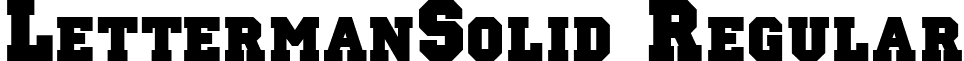 LettermanSolid Regular font - letrmns.ttf