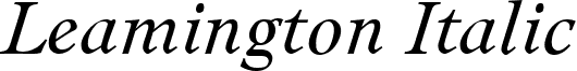 Leamington Italic font - leamington italic.ttf