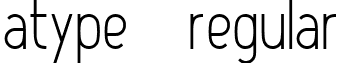 Atype 1 Regular font - Atype 1 Normal.ttf