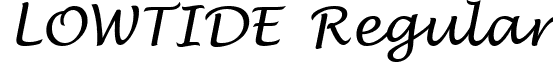 LOWTIDE Regular font - lowtide_.ttf