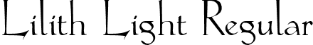 Lilith Light Regular font - lil_____.ttf