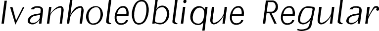 IvanholeOblique Regular font - ivanhole.ttf