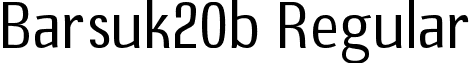 Barsuk20b Regular font - B20Sans.ttf