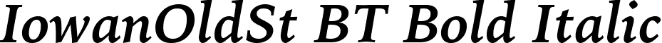 IowanOldSt BT Bold Italic font - iwolstbi.ttf