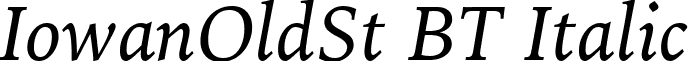 IowanOldSt BT Italic font - iwolstyi.ttf