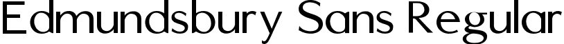 Edmundsbury Sans Regular font - Edmundsbury Sans Regular v2.ttf