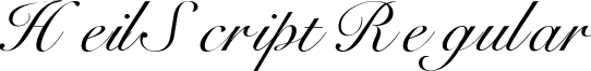 HeilScript Regular font - heilscr1.ttf