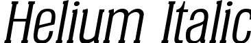 Helium Italic font - helium italic.ttf