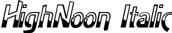 HighNoon Italic font - highni.ttf