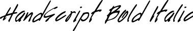 HandScript Bold Italic font - handsbi.ttf