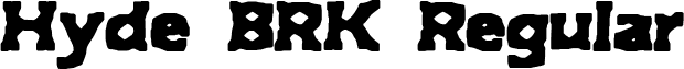 Hyde BRK Regular font - hyde.ttf