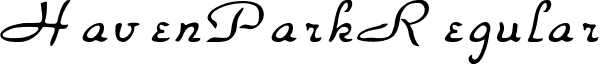 HavenPark Regular font - havenpar.ttf