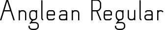 Anglean Regular font - Anglean.ttf