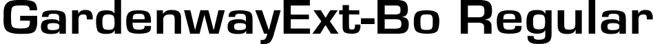 GardenwayExt-Bo Regular font - gardeneb.ttf