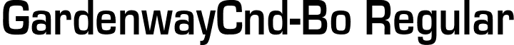 GardenwayCnd-Bo Regular font - gardencb.ttf