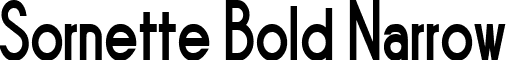 Sornette Bold Narrow font - SORNBN__.TTF