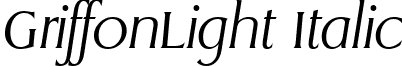 GriffonLight Italic font - griffli.ttf