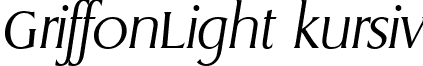 GriffonLight kursiv font - griffnli.ttf