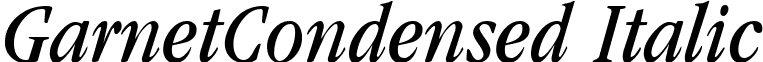 GarnetCondensed Italic font - garnci.ttf