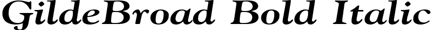 GildeBroad Bold Italic font - gildbrbi.ttf