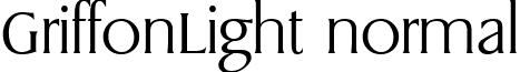 GriffonLight normal font - griffnl.ttf