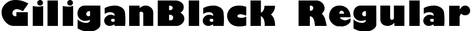 GiliganBlack Regular font - giligb.ttf