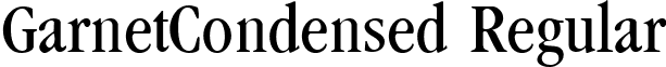 GarnetCondensed Regular font - garnc.ttf