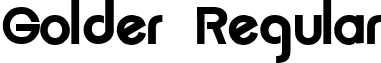 Golder Regular font - golder.ttf