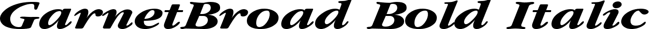 GarnetBroad Bold Italic font - garnbrbi.ttf
