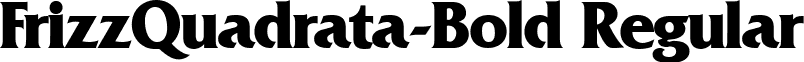 FrizzQuadrata-Bold Regular font - frizqub.ttf