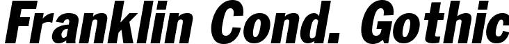 Franklin Cond. Gothic font - frco____.ttf