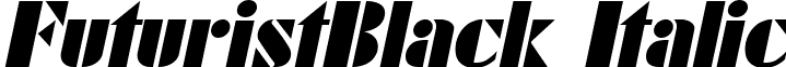 FuturistBlack Italic font - futrblki.ttf