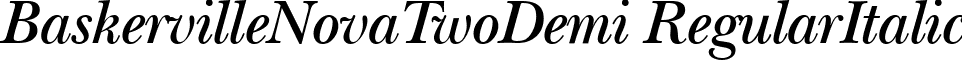 BaskervilleNovaTwoDemi RegularItalic font - baskervillenovatwodemi-regularitalic.ttf