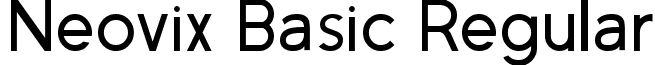 Neovix Basic Regular font - Neovix Basic.otf