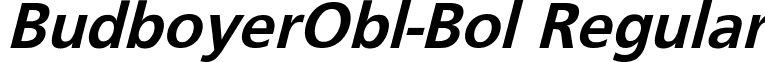 BudboyerObl-Bol Regular font - budboyob.ttf