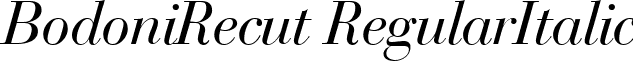 BodoniRecut RegularItalic font - bodonirecut-regularitalic.ttf