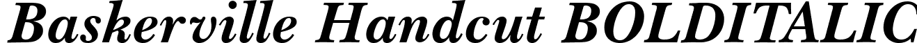 Baskerville Handcut BOLDITALIC font - baskerville handcut bolditalic.ttf