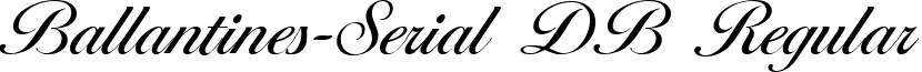 Ballantines-Serial DB Regular font - ballantines-serial-regular db.ttf