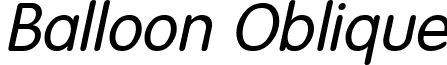 Balloon Oblique font - balloon oblic.ttf