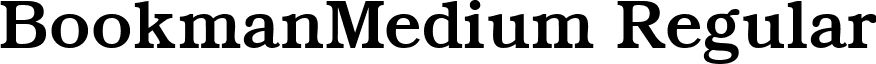 BookmanMedium Regular font - bookmanmedium-regular.ttf