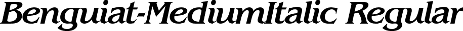 Benguiat-MediumItalic Regular font - benguini.ttf