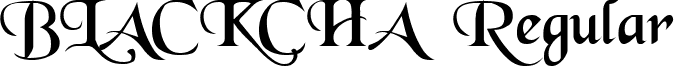 BLACKCHA Regular font - blackch_.ttf