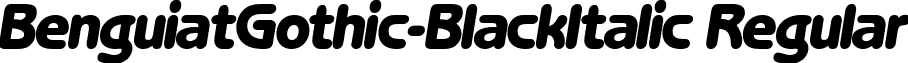 BenguiatGothic-BlackItalic Regular font - bengotbi.ttf