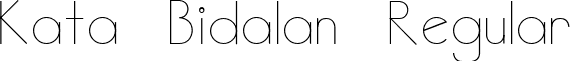 Kata Bidalan Regular font - KataBidalan.ttf