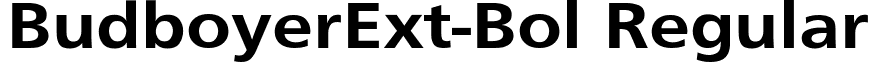 BudboyerExt-Bol Regular font - budboyeb.ttf