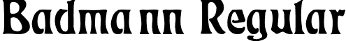 Badmann Regular font - badmann.ttf