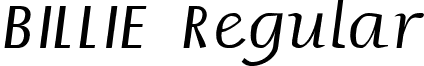 BILLIE Regular font - billieb_.ttf